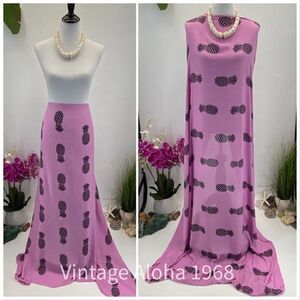 Lilac Pink/Black Pineapple SARONG Pareo Lavalava Beach Skirt Summer Scarf Handma